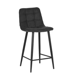 Wohnen Barhocker|Hocker*Strukturstoff Barstühle in Anthrazit - Gastruna (2er Set)