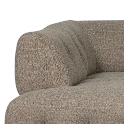 Wohnen Schwarze Möbel|Braune Möbel*Strukturstoff Eckcouch in Hellbraun - Hyponios