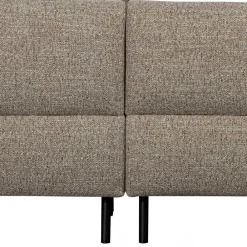 Wohnen Schwarze Möbel|Braune Möbel*Strukturstoff Eckcouch in Hellbraun - Hyponios