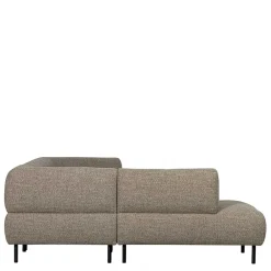 Wohnen Schwarze Möbel|Braune Möbel*Strukturstoff Eckcouch in Hellbraun - Hyponios