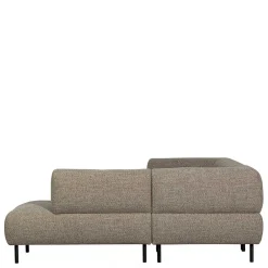 Wohnen Schwarze Möbel|Braune Möbel*Strukturstoff Eckcouch in Hellbraun - Hyponios