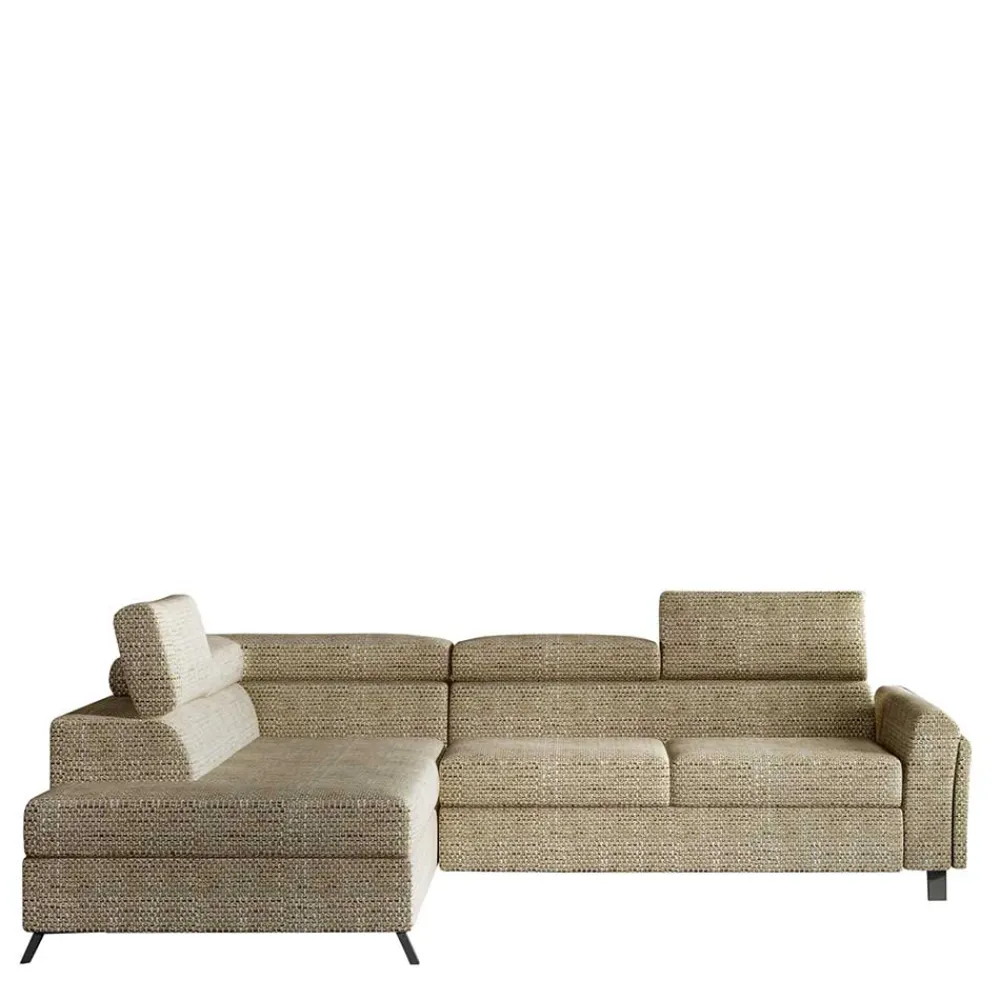 Wohnen Sofas|Sofa*Strukturstoff Polsterecke in Beige - Jimis