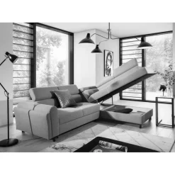 Wohnen Sofas|Sofa*Strukturstoff Polsterecke in Beige - Jimis