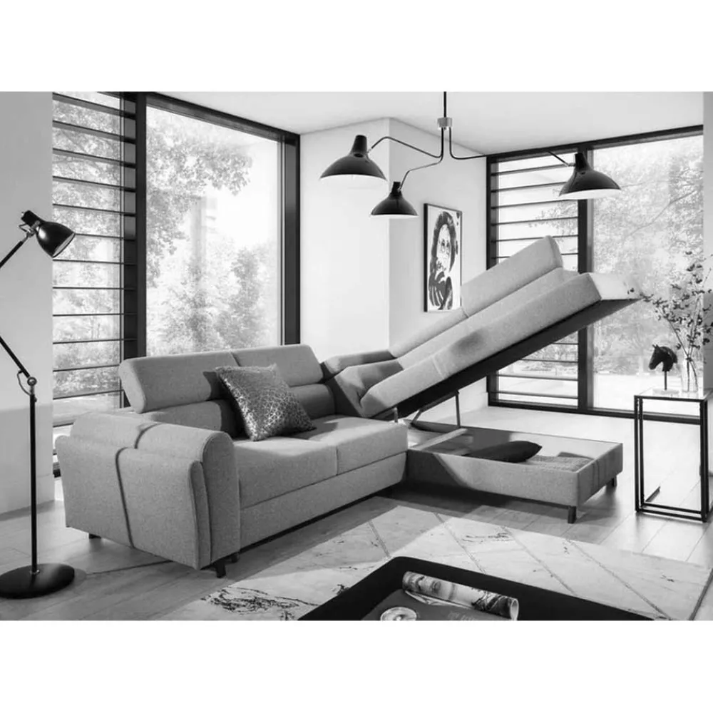 Wohnen Sofas|Sofa*Strukturstoff Polsterecke in Beige - Jimis