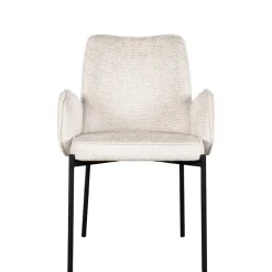 Wohnen Stuhl in Cremeweiß Struktursamt - Propanja (2er Set)