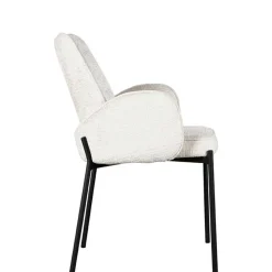 Wohnen Stuhl in Cremeweiß Struktursamt - Propanja (2er Set)