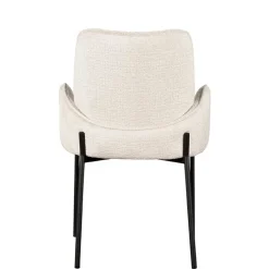 Wohnen Stuhl in Cremeweiß Struktursamt - Propanja (2er Set)