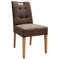 Wohnen Stuhl in Taupe Microfaser - Adison (2er Set)