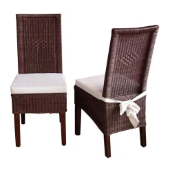 Wohnen Stuhl Set Contrera in Braun (2er Set)