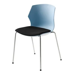 Wohnen Stuhl zum Stapeln in Blaugrau & Schwar - Kedniel