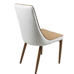 Wohnen Küchen-Essgruppen|Essgruppen*Stuhlgrupppe in Weiß & Braun - Cynthia (fünfteilig)