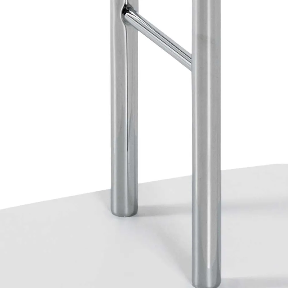 Herren Wohnen Stummer Diener in Chromfarben & Weiß - Contessa