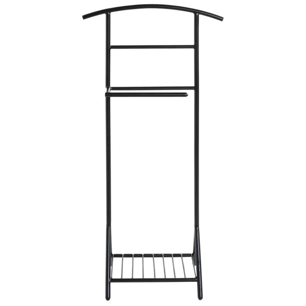 Herren Wohnen Stummer Diener mit Ablage in Schwarz - Spanola