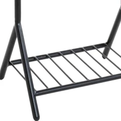 Herren Wohnen Stummer Diener mit Ablage in Schwarz - Spanola