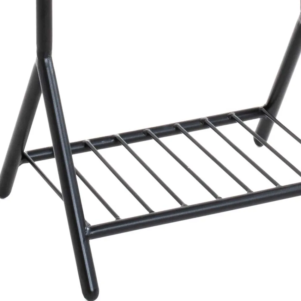 Herren Wohnen Stummer Diener mit Ablage in Schwarz - Spanola