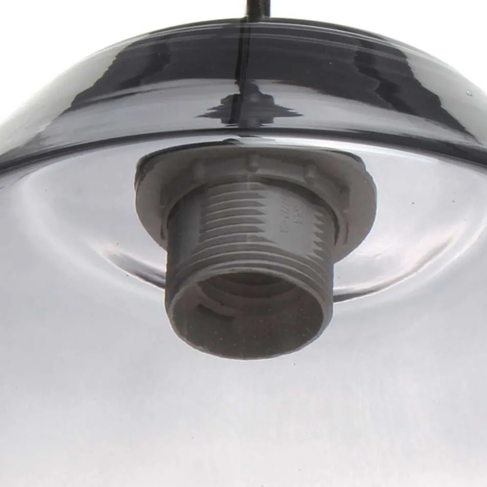 Wohnen Stylische Pendelleuchte aus grauem Glas - Italo