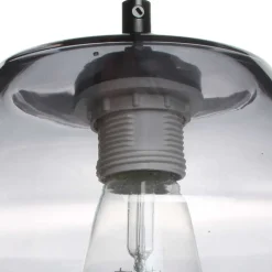 Wohnen Stylische Pendelleuchte aus grauem Glas - Italo