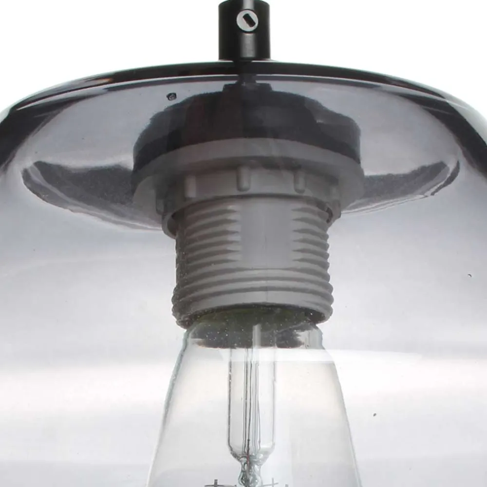Wohnen Stylische Pendelleuchte aus grauem Glas - Italo
