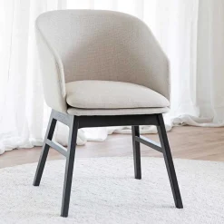 Wohnen Stylischer Armlehnenstuhl in Beige - Cacamp (2er Set)