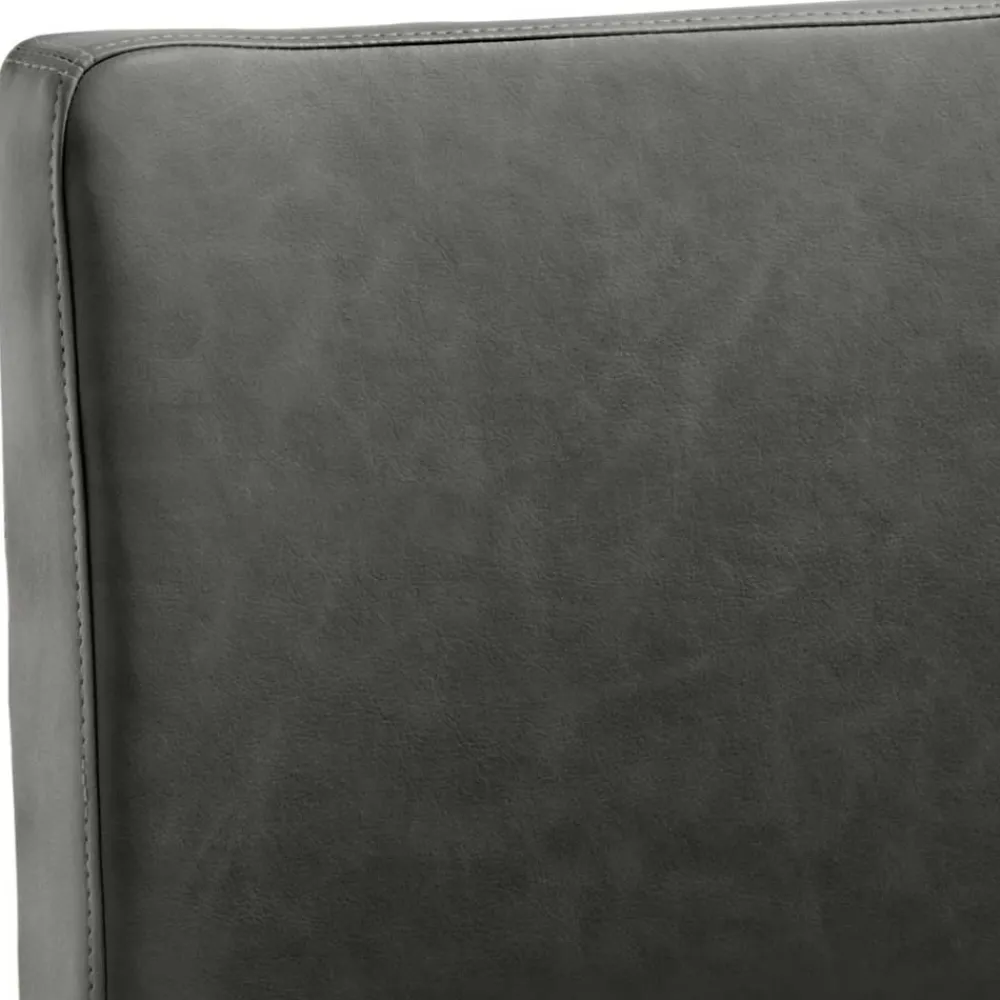 Wohnen Barhocker|Sessel & Hocker*Stylischer Barstuhl in Schwarzgrau Kunstleder - Wroniko