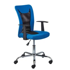 Wohnen Stylischer Bürosessel in Blau & Schwarz - Klever