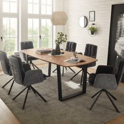 Wohnen Küchenstühle|Esszimmerstühle*Stylischer Tischsessel auf Drehgestell - Cavan (2er Set)