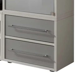 Wohnen Stylisches Stauraum Möbel in Weiß & Silber - Imtrador