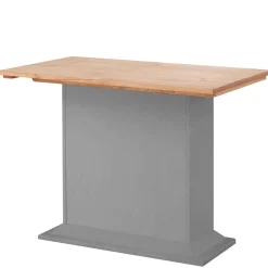 Wohnen Säulen-Esstisch in Kieferfarben und Grau - Bernau