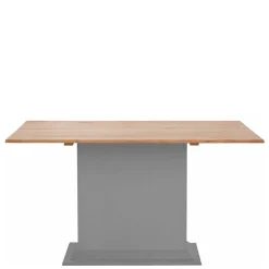 Wohnen Säulen-Esstisch in Kieferfarben und Grau - Bernau