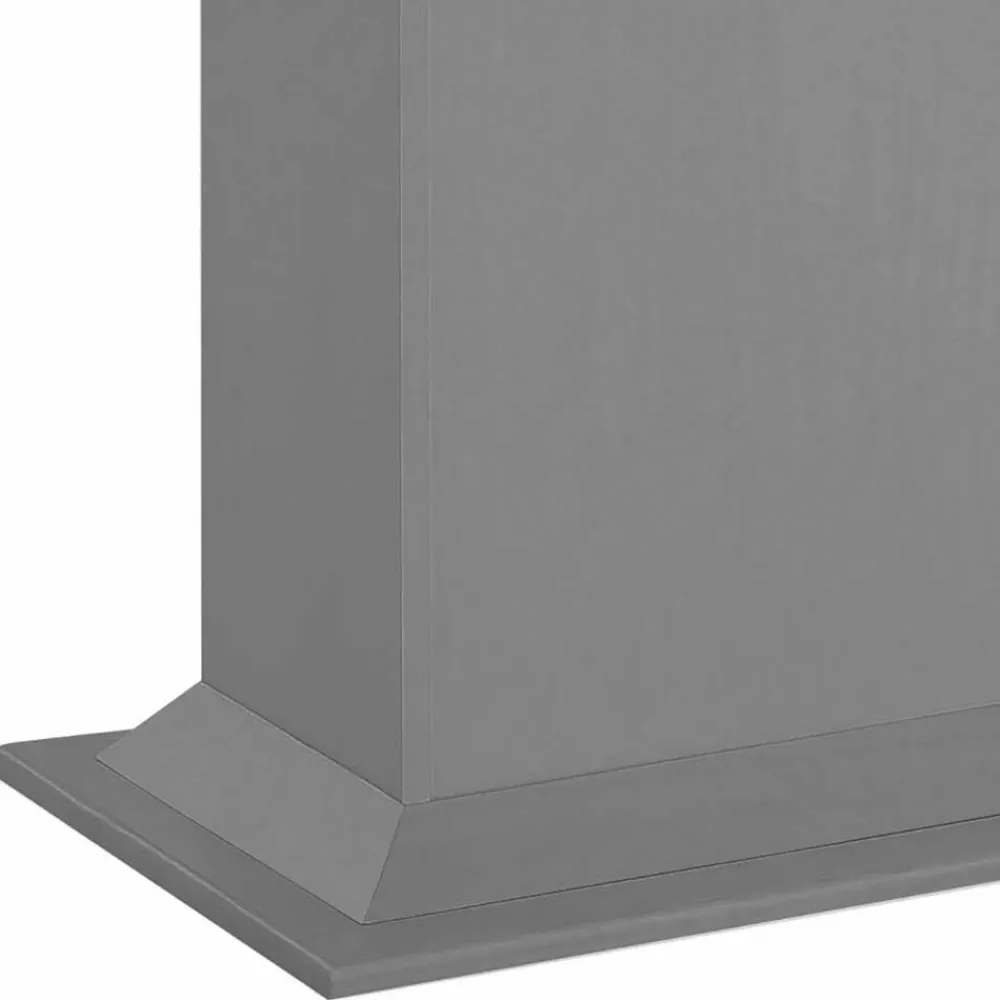 Wohnen Säulen-Esstisch in Kieferfarben und Grau - Bernau