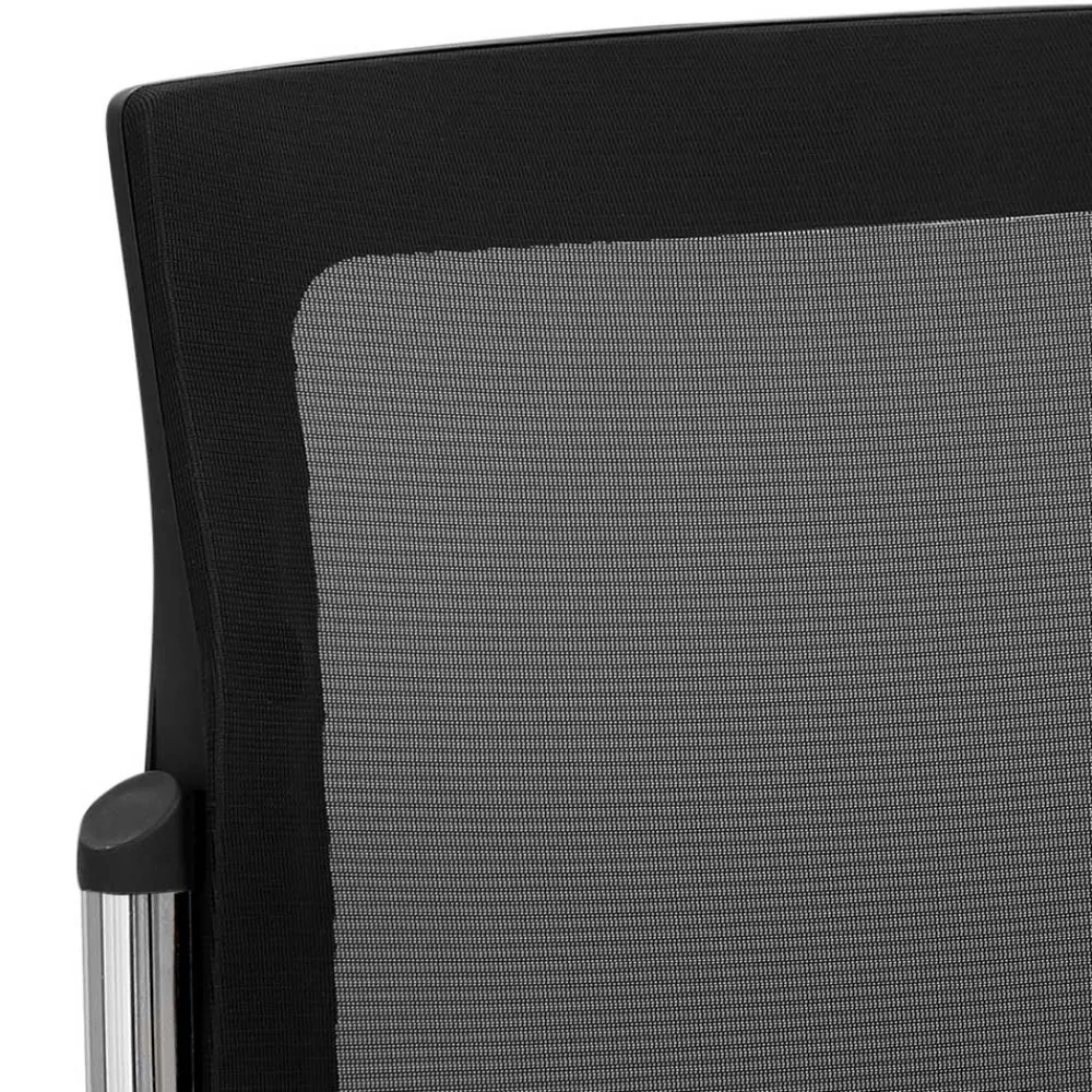 Wohnen Swing Stapelstuhl mit Mesh Rücken Schwarz - Castello