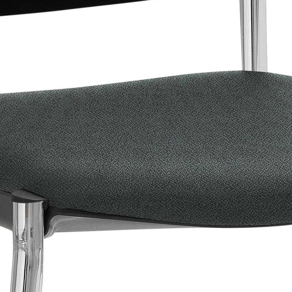 Wohnen Swing Stapelstuhl mit Mesh Rücken Schwarz - Castello