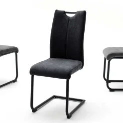 Wohnen Swingstühle in dunklem Grau - Lacrunia (4er Set)