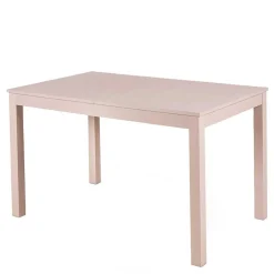 Wohnen Taupefarbener Esstisch mit 2 Einlegeplatten Bino aus Holz teilmassiv