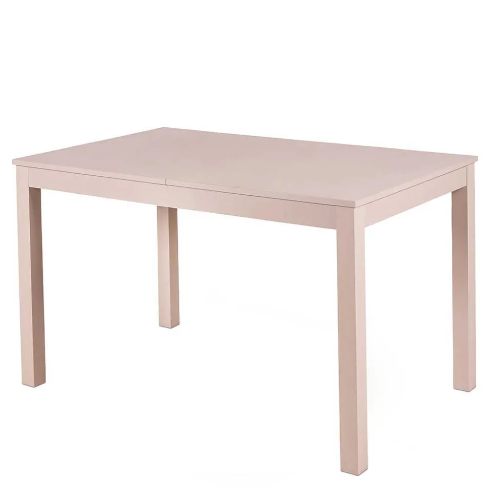 Wohnen Taupefarbener Esstisch mit 2 Einlegeplatten Bino aus Holz teilmassiv