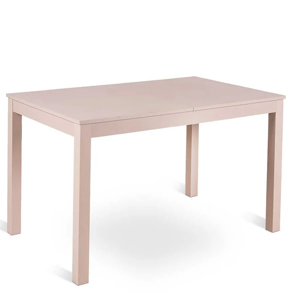 Wohnen Taupefarbener Esstisch mit 2 Einlegeplatten Bino aus Holz teilmassiv