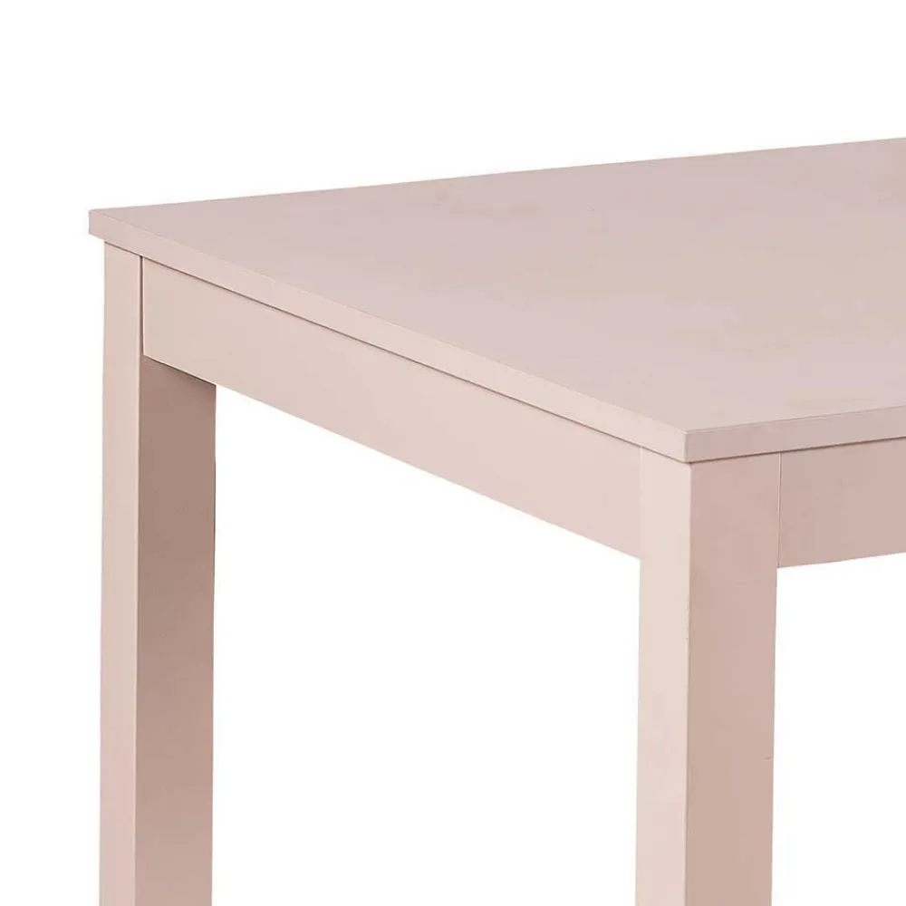 Wohnen Taupefarbener Esstisch mit 2 Einlegeplatten Bino aus Holz teilmassiv