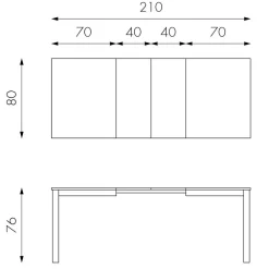 Wohnen Taupefarbener Esstisch mit 2 Einlegeplatten Bino aus Holz teilmassiv