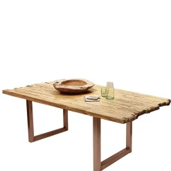 Wohnen Designermöbel*Teak Altholz Tisch mit U-Gestell - Montesa