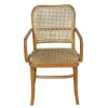 Wohnen Wohnzimmerstühle|Rattanmöbel*Teak Armlehnenstuhl mit Wiener Geflecht - Crasidio