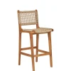 Wohnen Rattanmöbel*Teak Barstühle mit Kordelgeflecht - Merlan