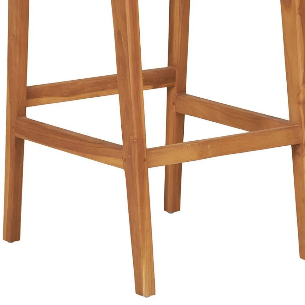 Wohnen Rattanmöbel*Teak Barstühle mit Kordelgeflecht - Merlan