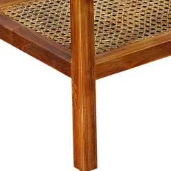 Wohnen Rattanmöbel|Nachttische*Teak Holz Nachtkommode mit Wiener Geflecht - Teako