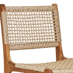 Wohnen Rattanmöbel*Teak Holzstühle mit Kordelgeflecht - Merlan (2er Set)