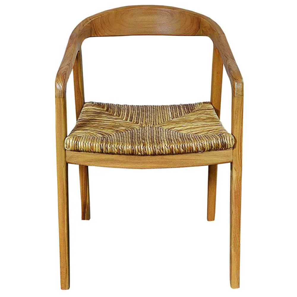 Wohnen Massivholzmöbel|Skandinavische Möbel*Teak Holzstuhl mit Armlehnen - Donabello