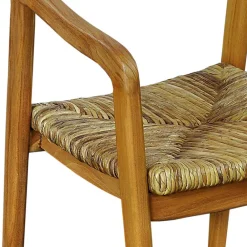 Wohnen Massivholzmöbel|Skandinavische Möbel*Teak Holzstuhl mit Armlehnen - Donabello