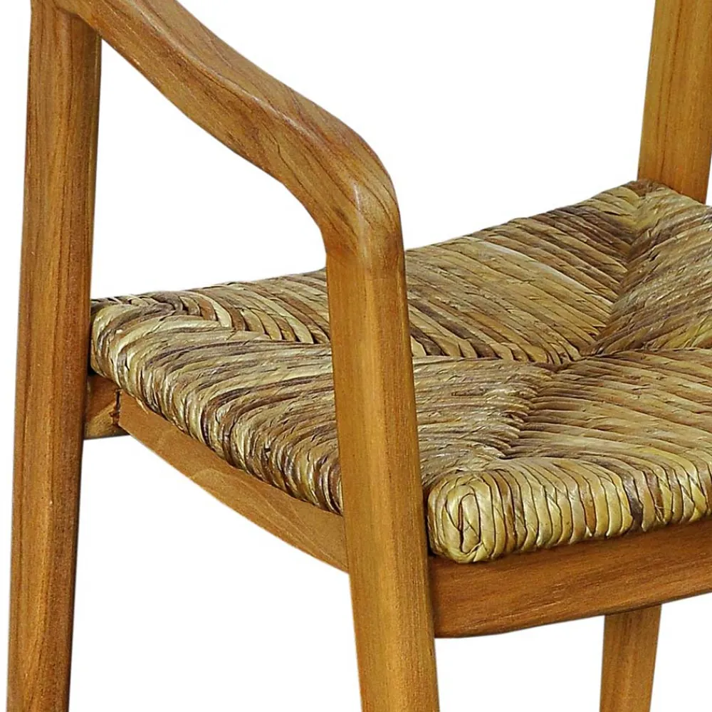 Wohnen Massivholzmöbel|Skandinavische Möbel*Teak Holzstuhl mit Armlehnen - Donabello
