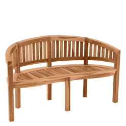Wohnen Teakholz Bananenbank für Garten 150x86x61 - Klahuma