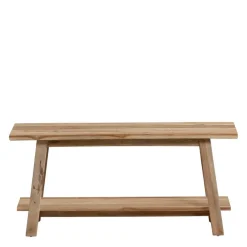 Wohnen Schuhschränke*Teakholz Bank mit Ablageboden - Romitella