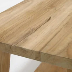 Wohnen Schuhschränke*Teakholz Bank mit Ablageboden - Romitella